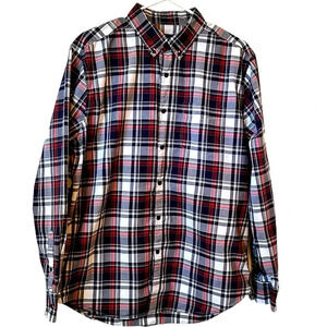 American Eagle Seriously Soft Classic Fit Mens Plaid Long Sleeve Shirt
